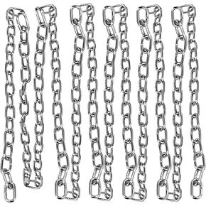 HOZEON 26 Feet x 3/16 Inch 304 Stainless Steel Chain, Heavy Duty Metal Chain, Stainless Steel Utility Chain for Hanging, Camping, Guardrail, Swing Chain, Towing, Silver
