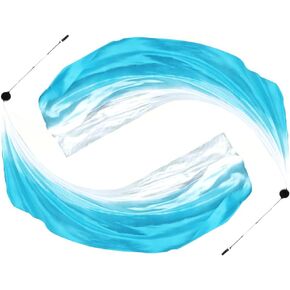Anlising 2PCS Dance Silk Veil Poi, Belly Dance Colorful Veil Poi, Silk Poi Throwing Balls, Silk Belly Dance Ball, Silk Veil with Poi Ball, Suitable for Dance Performances and Practice
