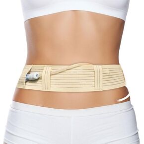 Breathable Peritoneal Dialysis Blet for PD Catheter Port,Dialysis Accessories Peg J Tube Catheter Belts Holder Feeding Tube Supplies for Stomach Women Men Adults (Nude, Large(35"-49"))