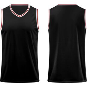 Blank Men's Basketball Jersey Cuff Stripes Team Athletic Scrimmage Uniform Mesh Sport Shirt S-3XL