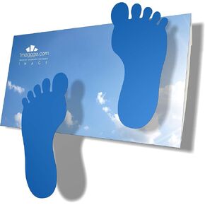 Child Footprints Stickers - for Smooth Floors, Tiles, Concrete, Vinyl, - Set of 24 red Adhesive feet in Saudi Arabia