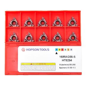 16ER/IR AG60 (Bronze) Carbide Inserts Laydown Threading 60 Degree External for Steel or Stainless Steel, 10pcs