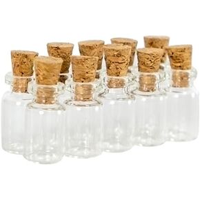 achard Clear Borosilicate Glass Bottle With Cork 1ml Breakable Glass Bottle Prop Gift Jars Crafts 50pcs-10 * 28 * 05mm
