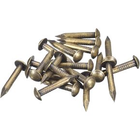 uxcell 20 Pcs Small Tiny Nails 2.8mmx35mm(DxL) Tiny Brass Nails Hardware Nails Small Nail for Wooden DIY Decorative Boxes Household Accessories, Bronze Tone