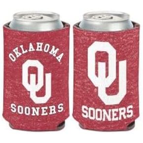 Oklahoma Sooners TEAM HEATHERED Can Cooler 12 oz.