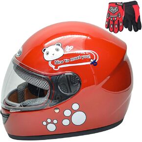 Kids Bike Helmet with Gloves, for Pedal Scooter, Motorcycle, ATV, Quad Bicycle, Suitable for Ages 3-6