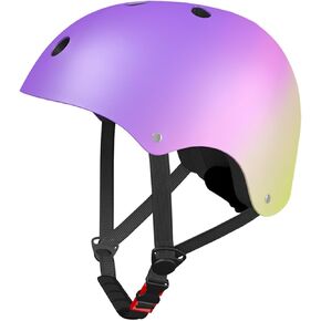 Color Gradient Toddler Helmet Kids Bike Helmet Adjustable from Toddler to Youth 11 Vents Safety & Ventilation Design for Cycling Skating Scooter Skateboard