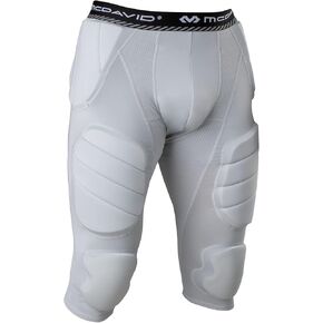 Mcdavid Mens Football Integrated 7 Pad ¾ Compression Tights, Protection for HIPS, Thighs, Tailbone & Knees, Adult