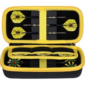 Hard Case Compatible with Steel Tip or Soft Tip Darts Set, Storage Holder Fits for Dart Tips Shafts Flights and Accessories
