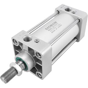Baomain Pneumatic Air Cylinder SC 63X75 PT 3/8, Bore: 2 1/2 inch, Stroke: 3 inch, Screwed Piston Rod Dual Action