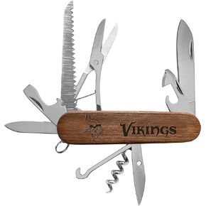 The Sports Vault NFL Minnesota Vikings Classic Wood Pocket Multi-Tool