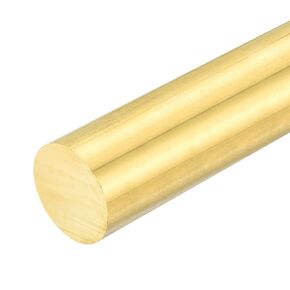 uxcell 1 Pcs 1 1/2"(38mm) Dia Brass Solid Round Rod, 10"(254mm) Length H62 Brass Lathe Bar Stock Round Brass Rod for DIY Crafts Industry Construction