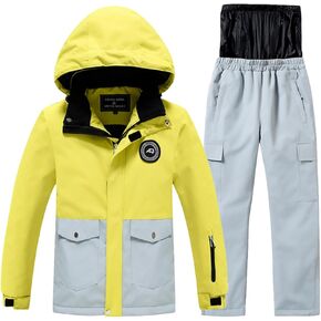 Kid Jacket and Snow Pant Set Boy Winter Snowboard Suit Girls Waterproof Ski Coat