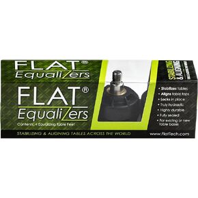FLAT Equalizers - 5/16" -18 Thread Size | Stop Wobbly Tables | Restaurant Grade, Easy Install, Improves Customer Experience