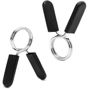 tegongse Barbell Clamps, 2Pcs 30mm Barbell Gym Weight Lifting Bar Dumbbell Lock Clamp Spring Collar Clips