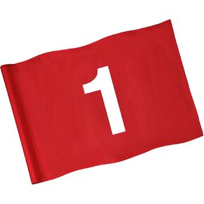 KINGTOP Numbered Golf Flag 20x14 Inch - 420D Dual-layer Nylon, Double Sided Printed, Tube Inserted - Standard Putting Green Flags for Backyard Practice, Golf Courses, Country Club, 1-4