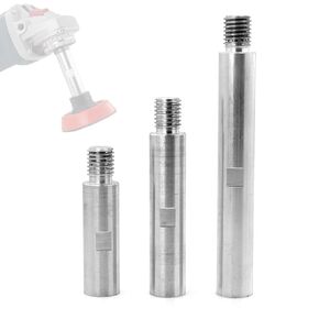 Stainless Steel Rotary Extension Shaft Set for Polishing Pads,Polisher,5/8"-11 M14 Thread Angle Grinder Extension Shaft Set,3''/75mm, 4''/100mm, 5.5''/140mm