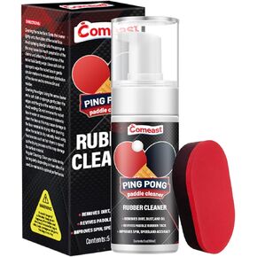Ping Pong Paddle Cleaner+Table Tennis Rubber Cleaner Sponge Value Two All in One Kit, for Cleans Dust, Oil Stains, Sweat from The Rubber Surface to Maintain Its Good Grip and Elasticity 5 Oz-150 ml