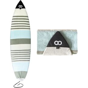 غطاء جورب ركوب الأمواج من WOOWAVE مضاد للأشعة فوق البنفسجية، غطاء جورب ركوب الأمواج سريع الجفاف، حقيبة واقية مضادة للتصادمات، مناسبة للوح القصير، لوح السمك، اللوح الطويل، مقاس 5.8أقدام، 6أقدام، 6.6أقدام، 7أقدام، 8أقدام، 9أقدام in Kuwait