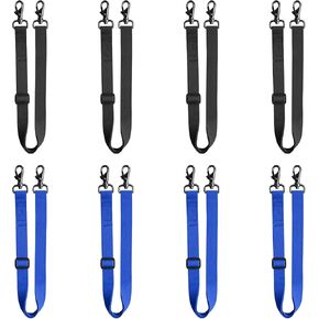 Horse Blanket Leg Straps, 8 Packs Elastic Horse Blanket Straps Replacement with Double Swivel Snaps, Adjustable Length 21 to 38 Inches Leg Straps for Horse Blanket