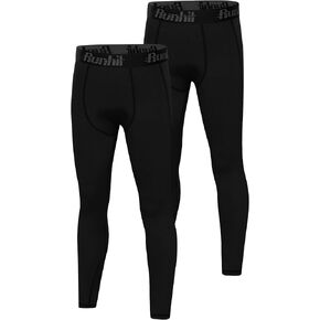 Runhit Boys Compression Leggings,Youth Athletic Tights Basketball Compression Pants,Boys Base Layer Pants Sports Legging