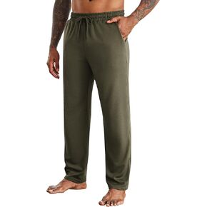 COOFANDY Men's Yoga Sweatpants Open Bottom Sweat Pants Drawstring Athletic Lounge Pants with Pockets
