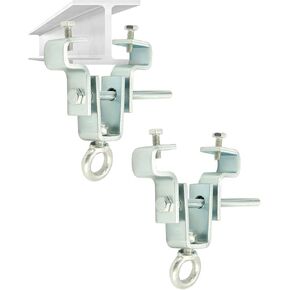 QWORK Steel I Beam Hanger, Steel Beam Clamp, Punch Bag Accessories for Beams, Adjustable from 2.5" to 7.5", 2 Pack