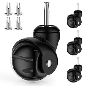 2 inch Ball Caster Wheels，Casters Set of 4 Ball Bearing Steel Stem,Casters for Furniture Legs Using for Hardwood Floor,Ball Casters for Cabinet,Workbench,Cart（Casters Set of 4 Heavy Duty）