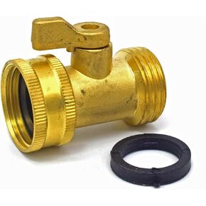 Garden Hose Shut Off Valve Ball Valve 3/4", Heavy Duty Full Port Ball Valve Brass Shut Off Valve Hose ball Valve Garden Hose Parts Connector 1 Set