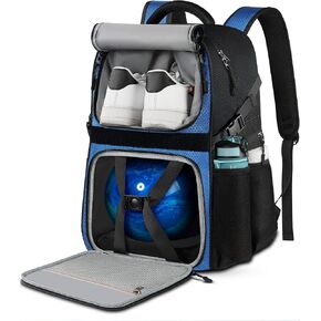 Bowling Ball Bag, Single Bowling Ball Backpack with Shoe Bag Up to Size 16, Padded Ball Holder Bowling Bag, Bowling Accessories Gifts for Bowling Lovers/Player, Black