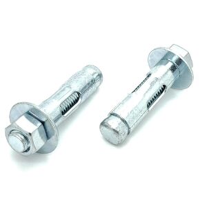 Four (4) 5/8" x 2-1/4" Zinc Plated Hex Nut Sleeve Anchor Bolts (BCP992)