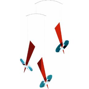 Flensted Mobiles Reflections Red Hanging Mobile - 32 Inches - Plastic