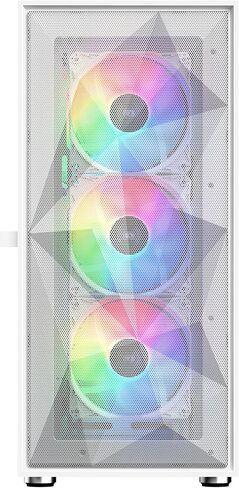 SAMA 3509 EATX ATX Mid Tower Gaming PC Case, 4 ARGB Fans, Mesh Fron White in Kuwait