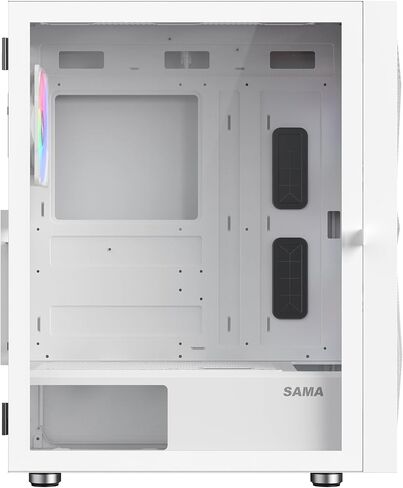 SAMA 3509 EATX ATX Mid Tower Gaming PC Case, 4 ARGB Fans, Mesh Fron White in Kuwait