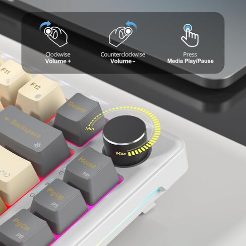 75 Percent Gasket Mounted Mechanical Keyboard Hot Swappable,Wired 87 Key TKL Mechanical Keyboard,RGB Backlit,Custom White Switch NKRO Gaming Keyboard Suitable for Win/Mac (Black) in Saudi Arabia