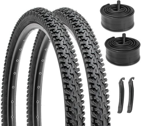 Hycline Mountain Bike Replacement Tire: 26x2.125 inch (56-559mm) Premium Butyl Rubber Puncture-Resistant Folding Bicycle Tire Compatible with MTB Off-Road Bike in Kuwait