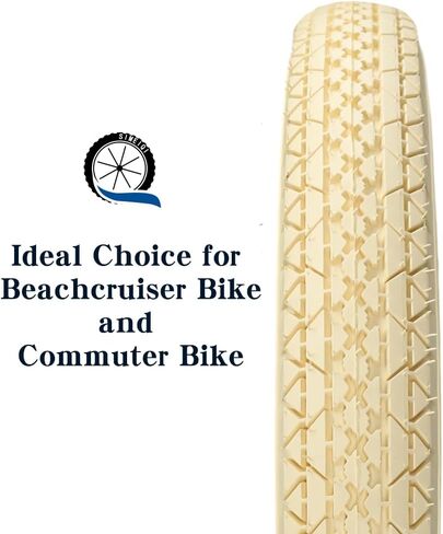SIMEIQI 1 or 2 Pack 26"x2.125" Beach Cruiser Bike Tires Cream Color with or without Inner Tubes 26"x1.75"/2.125" Replacement Folding Bicycle Tyres for City Commuter Urban Pavement in Saudi Arabia