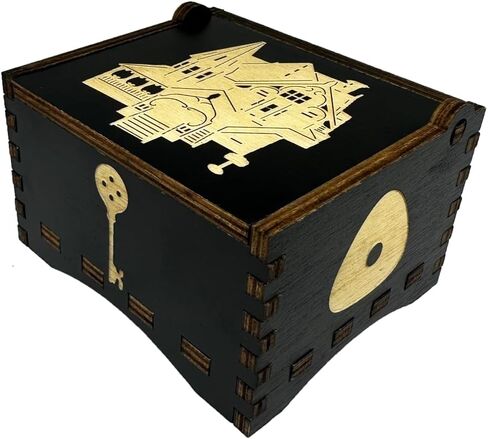 Youtang Coraline Music Box Engraved Wooden Gifts Mini Musical Box Play Dreaming for Birthday/Anniversary/Valentine's Day/Christmas (Wind up, Black) in Saudi Arabia