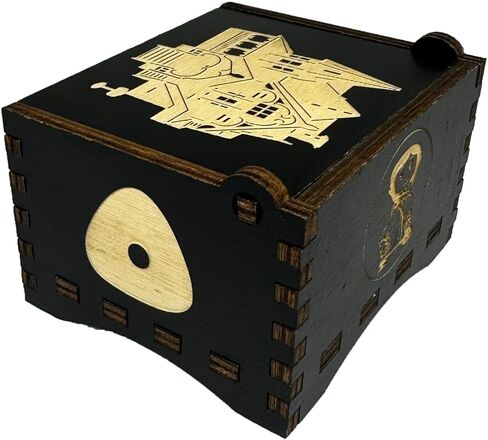 Youtang Coraline Music Box Engraved Wooden Gifts Mini Musical Box Play Dreaming for Birthday/Anniversary/Valentine's Day/Christmas (Wind up, Black) in Saudi Arabia