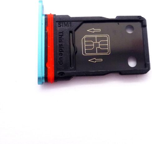 Dual SIM Card Tray Slot Holder Replacement Compatible with Oneplus 8 IN2010 6.55 inch (Black) in Kuwait