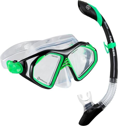 OutdoorMaster x U.S. Divers Admiral قناع الغطس للبالغين، مجموعة الغطس العلوية الجافة مع نظارات مضادة للضباب معدات الغطس للبالغين قناع الغوص للاستخدام أثناء السفر in Kuwait