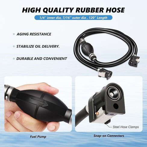 DNA MOTORING 24L / 6 Gallon Portable Diesel Gasoline Coal Fuel Gas Tank for Fishing Boat, Yacht, Shipboard Operations, w/Hose, Red, TOOLS-00468 in Saudi Arabia