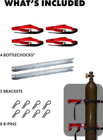 طقم شوك الزجاجة، 2 سلندر صغير، مجلفن. يناسب الزجاجات مقاس 3.875 بوصة - 5.625 بوصة in Kuwait