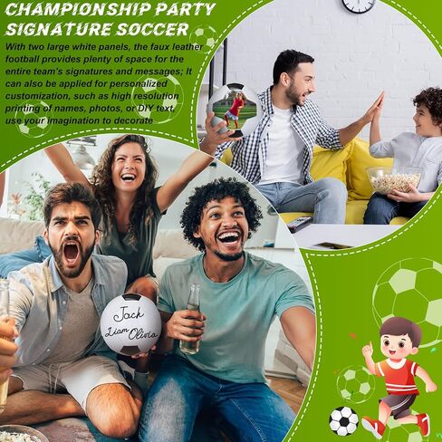 Jenaai 9 Pack Size 5 Deflated Soccer Ball Bulk Operation Christmas Blank Autograph Soccer Ball Child Gift Official Soccer Ball with Pump Needle for Signing Training Game Match Birthday Gift in Saudi Arabia
