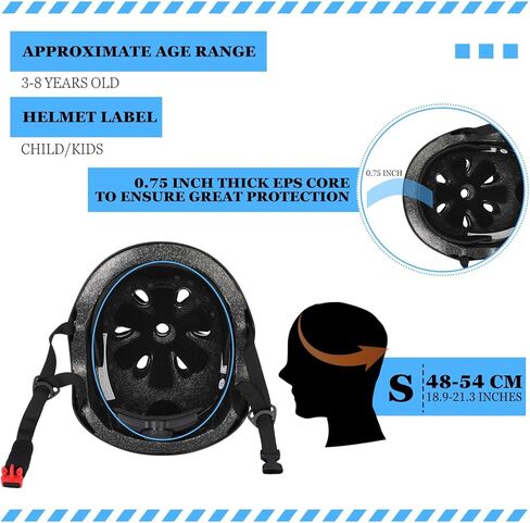 Kingdder 12 حزمة من خوذات الدراجات للأطفال، خوذة تزلج للأطفال معتمدة من CPSC، خوذة دراجة للأطفال قابلة للتعديل للأعمار من 3 إلى 8 سنوات للأولاد والبنات من أجل لوح التزلج والدراجات البخارية وركوب الدراجات في مرحلة ما قبل المدرسة in Kuwait