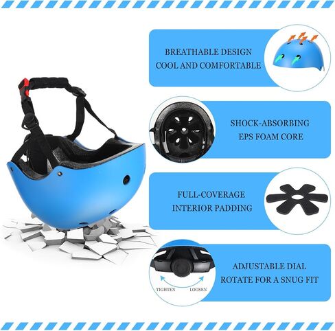 Kingdder 12 حزمة من خوذات الدراجات للأطفال، خوذة تزلج للأطفال معتمدة من CPSC، خوذة دراجة للأطفال قابلة للتعديل للأعمار من 3 إلى 8 سنوات للأولاد والبنات من أجل لوح التزلج والدراجات البخارية وركوب الدراجات في مرحلة ما قبل المدرسة in Kuwait