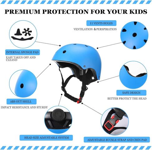 Kingdder 12 حزمة من خوذات الدراجات للأطفال، خوذة تزلج للأطفال معتمدة من CPSC، خوذة دراجة للأطفال قابلة للتعديل للأعمار من 3 إلى 8 سنوات للأولاد والبنات من أجل لوح التزلج والدراجات البخارية وركوب الدراجات في مرحلة ما قبل المدرسة in Kuwait