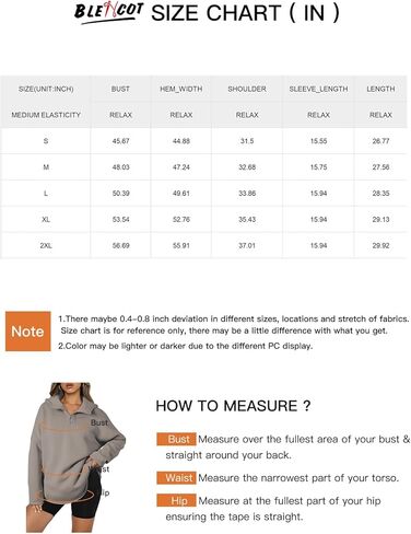 BLENCOT المرأة عادية الربع البريدي كنزة قطيفة كم طويل نصف سستة بلوزات مقنعين ملابس الخريف العصرية مع جيوب in Kuwait