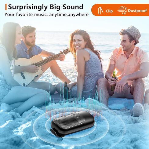 Portable Bluetooth Speakers,Clip-On Wireless Speaker,Stereo Loud Sound with Deep Bass,IPX5 Waterproof,Mini Outdoor Wearable Speaker,BT 5.3 Clip Speaker for Cycling/Home/Party/Beach/Shower/Gift in Saudi Arabia