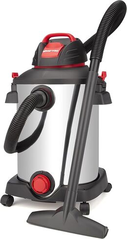 Shop-Vac 5928211 مكنسة كهربائية رطبة/جافة، خزان من الفولاذ المقاوم للصدأ، 12 جالونًا، 1-1/4 بوصة × 7 قدم خرطوم، 145 قدم مكعب في الدقيقة، (عبوة واحدة) in Kuwait